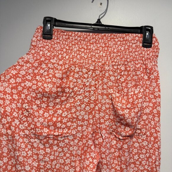 Billabong Summer New Waves 2 Red Floral Wide Leg Pants Large - Picture 8 of 9